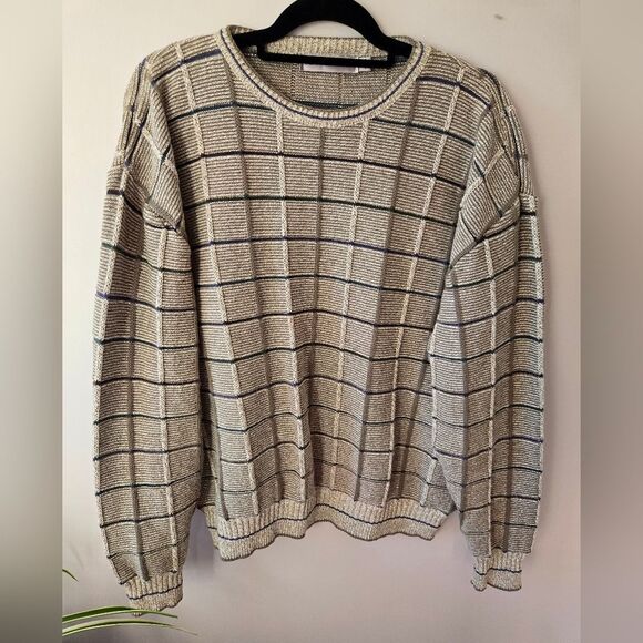 Unbranded Other - Vintage Shenandoah Navy Blue Textured Pullover Sweater Men's Large 90s